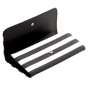 Kut From The Kloth Women's Stripped Wallet | Black | White |